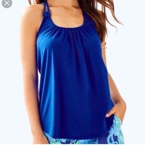 Lilly Pulitzer Aleida Top SZ XS Blue Current